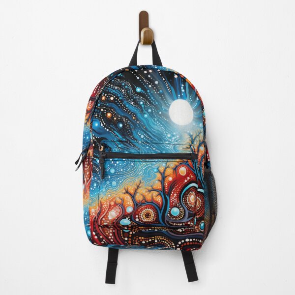 Item preview, Aboriginal Inspired Dot Art - Lava Tree Under the Moon designed and sold by GrinGalore.