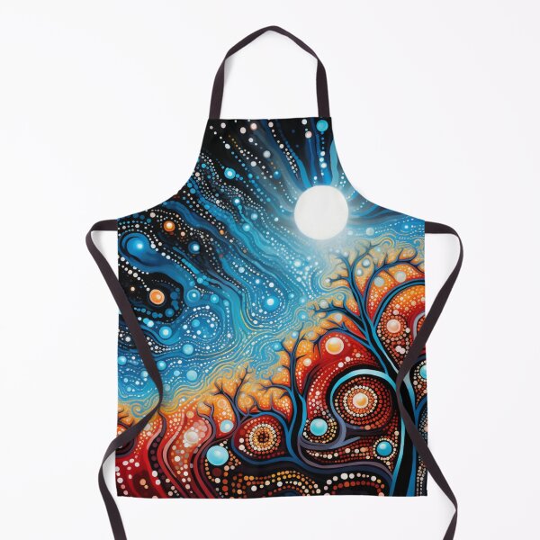 Item preview, Aboriginal Inspired Dot Art - Lava Tree Under the Moon designed and sold by GrinGalore.