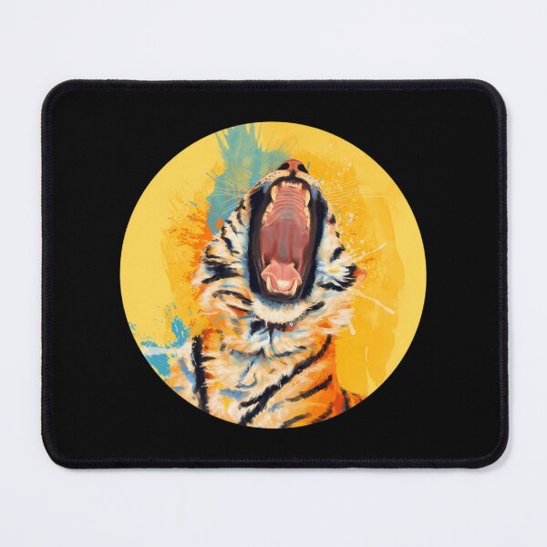 Item preview, Retrato de tigre bostezando salvaje designed and sold by uehjbeopq49.