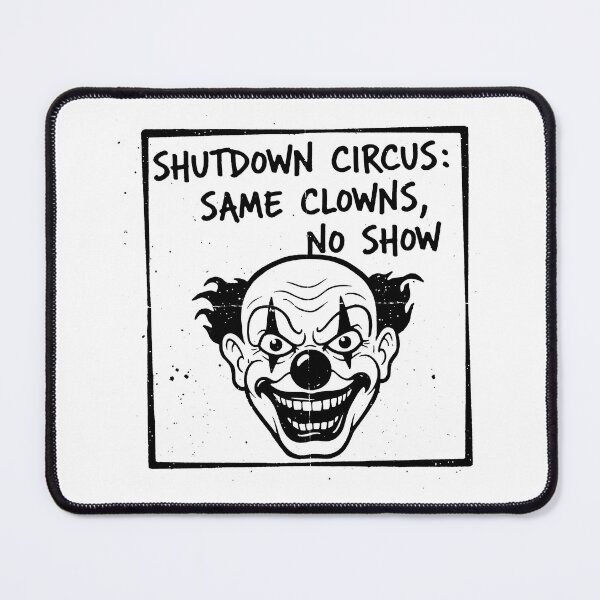 Item preview, Laughing Clown Face Satire on Government Shutdown designed and sold by SplashTastic.