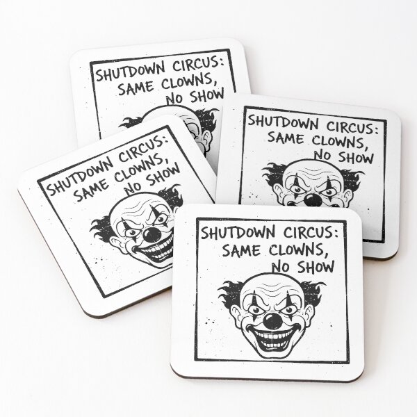 Item preview, Laughing Clown Face Satire on Government Shutdown designed and sold by SplashTastic.