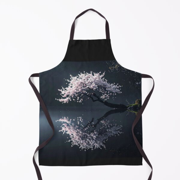 Item preview, "Sakura's Dream: Night Reflection on a Lake" designed and sold by Schoenenwald - Illustrations Uniques et Originales.