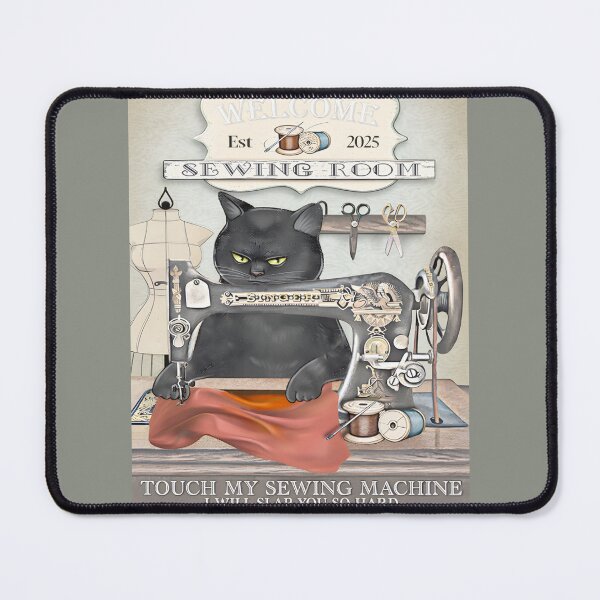 Item preview, Black Cat Sewing Room Warning By Merch, Limited Edition, Perfect Gift For You And Friends designed and sold by BROSHERYLSHOP.
