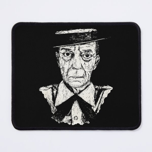 Item preview, The Great Stone Face - Classic Buster Keaton Ink Drawing Portrait designed and sold by surmind.