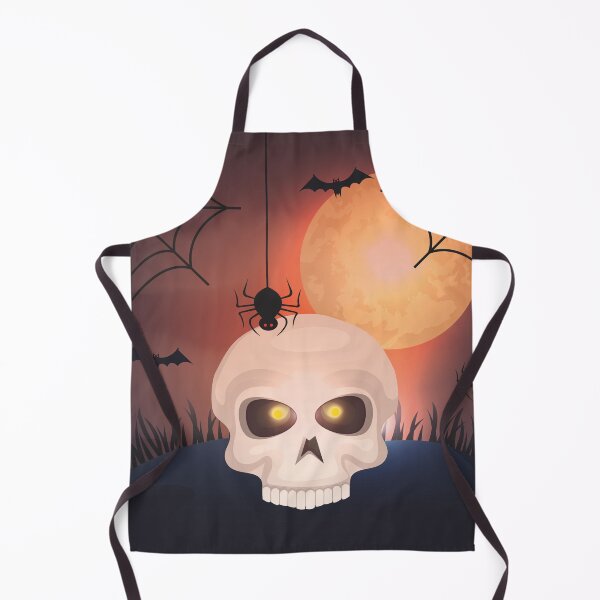 Item preview, Glowing Eyes Skull Under Full Moon Halloween Art designed and sold by edimoraes.