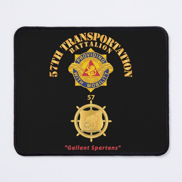 Item preview, Army - 57th Transportation Bn w Br - Number - Gallant Spartans X 300 designed and sold by Military Insignia Products.