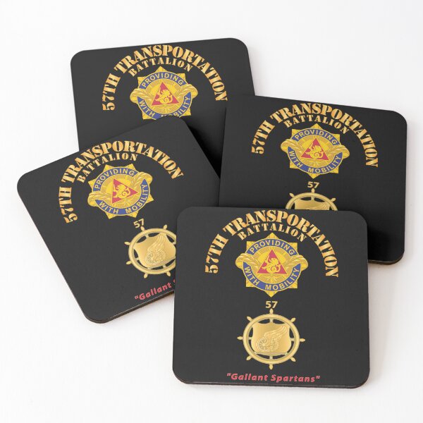 Item preview, Army - 57th Transportation Bn w Br - Number - Gallant Spartans X 300 designed and sold by Military Insignia Products.