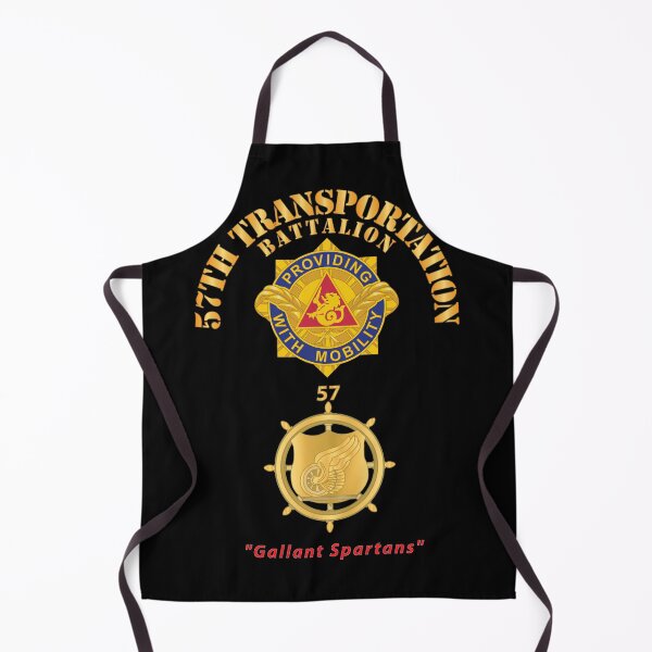 Item preview, Army - 57th Transportation Bn w Br - Number - Gallant Spartans X 300 designed and sold by Military Insignia Products.