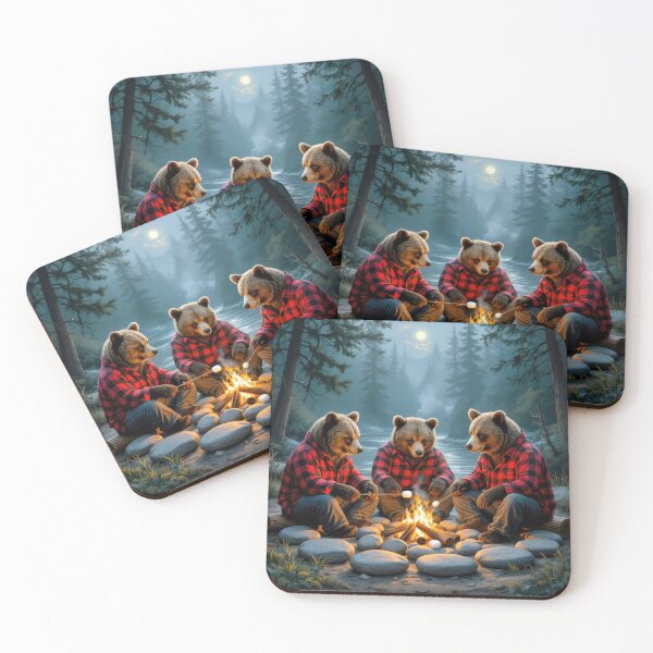 Item preview, Bears Around a Forest Campfire designed and sold by Maria Dryfhout.