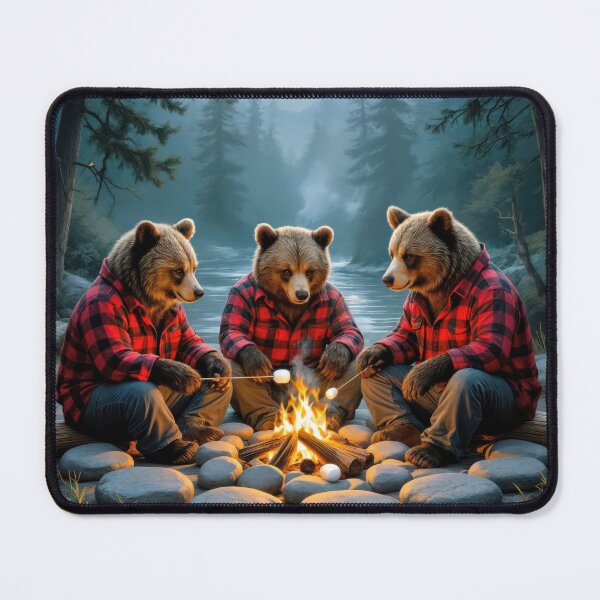 Item preview, Bears Around a Forest Campfire designed and sold by Maria Dryfhout.