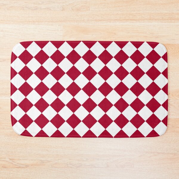 Item preview, Red and White Diamond Check Pattern designed and sold by OneThreeSix.