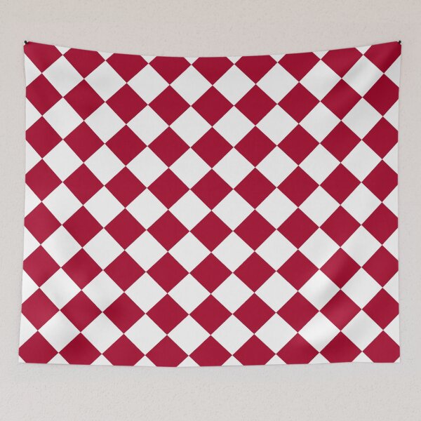 Item preview, Red and White Diamond Check Pattern designed and sold by OneThreeSix.
