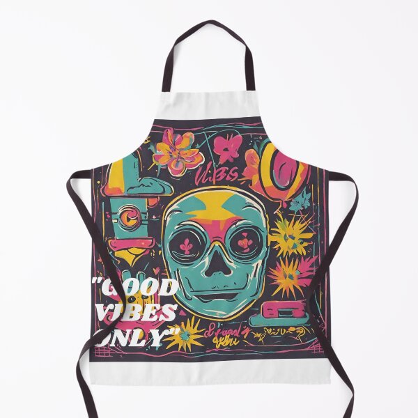 Item preview, Good Vibes Only Psychedelic Skull Art designed and sold by Happyfreedom.