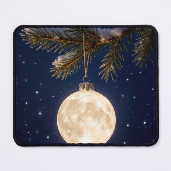 Item preview, Full Moon Christmas Ornament Hanging From Pine Bough designed and sold by Maria Dryfhout.