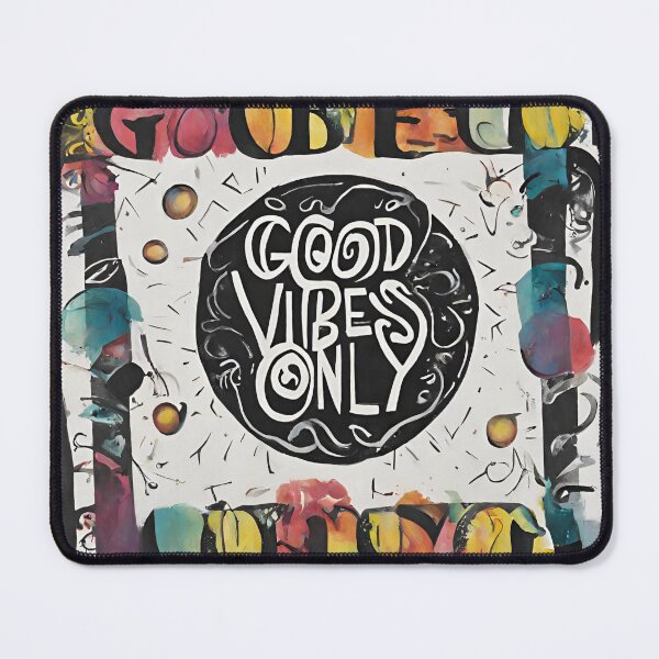 Item preview, Good Vibes Only Round Typography Art designed and sold by Happyfreedom.