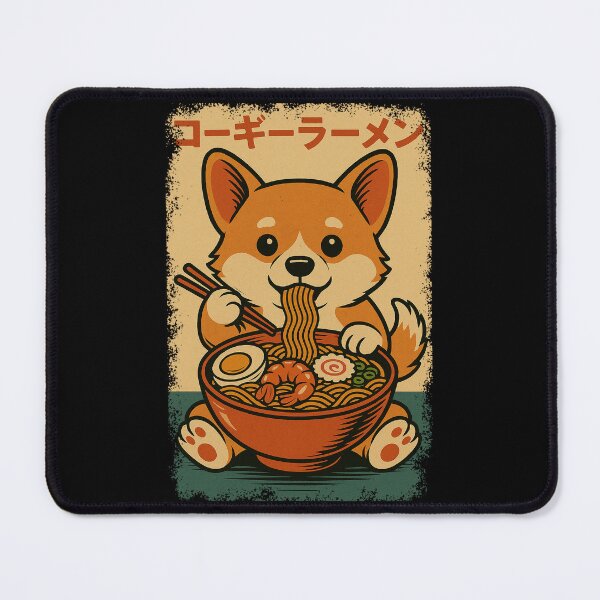 Item preview, Kawaii Corgi Ramen Happy Noodle Pup Vintage Japanese Art Graphic designed and sold by Damcoc.
