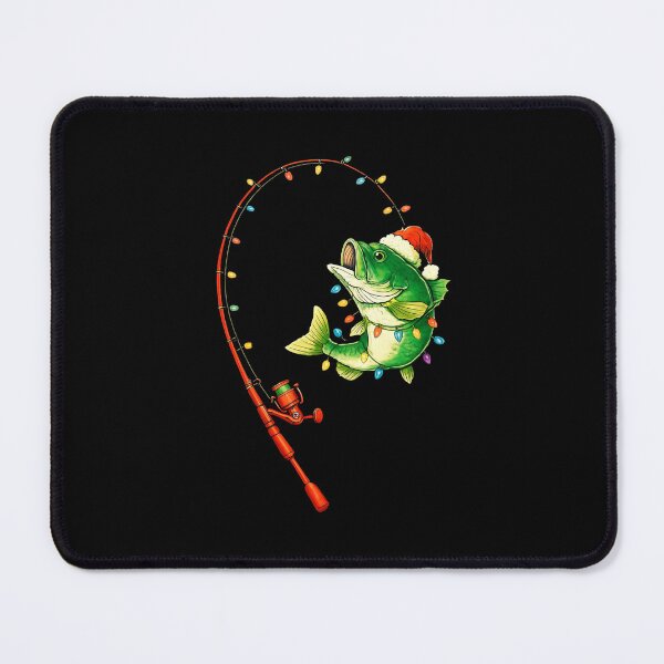 Item preview, Christmas Fishing Bass Santa Holiday Fun designed and sold by JerdbordinShop.