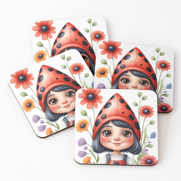 Item preview, Ladybug cartoon character smiling designed and sold by Raluk.