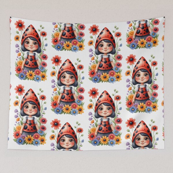 Item preview, Ladybug cartoon character smiling designed and sold by Raluk.