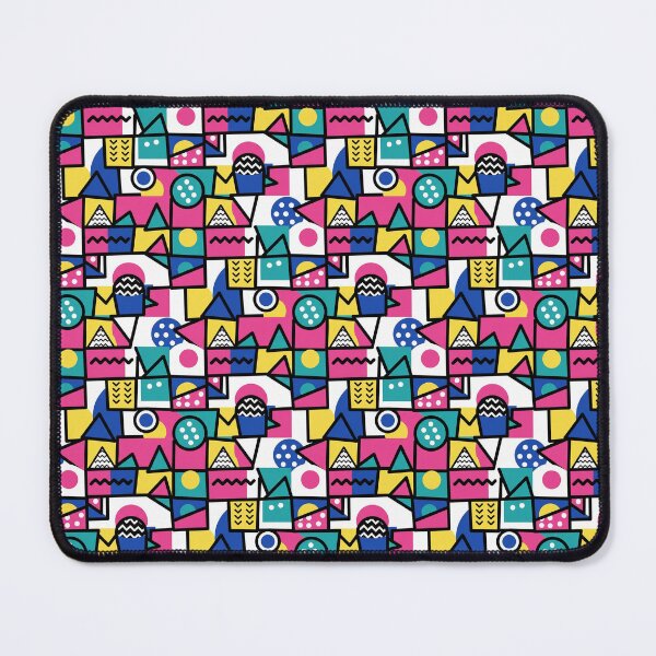 Item preview, Abstract Memphis Style Pattern, Bold 80s Retro Design, Vibrant Geometric Shapes designed and sold by The Cozy Stripe | Modern Textile Stories.