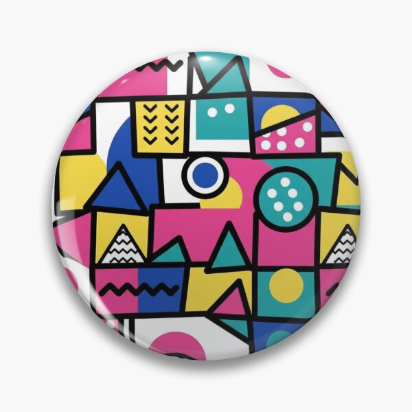 Item preview, Abstract Memphis Style Pattern, Bold 80s Retro Design, Vibrant Geometric Shapes designed and sold by The Cozy Stripe | Modern Textile Stories.