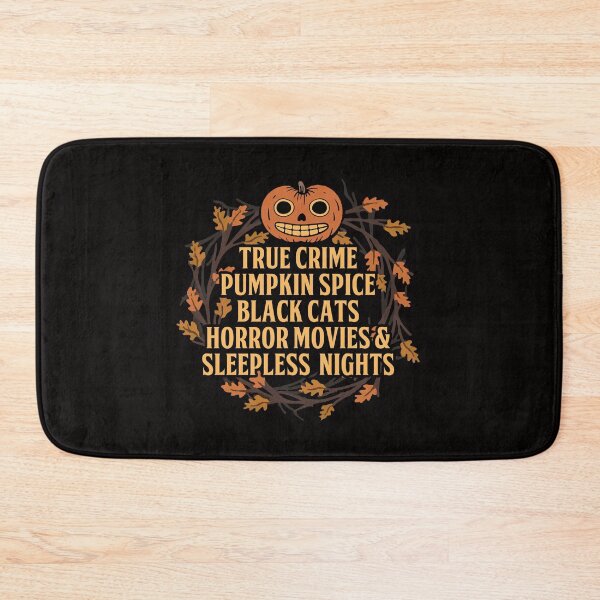 Item preview, True crime pumpkin spice black cats, horror movies and sleepless nights. designed and sold by remerasnerdas.