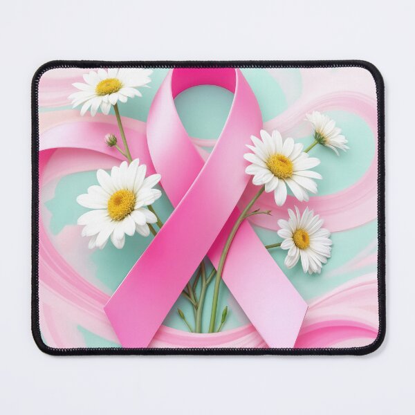 Item preview, Pink Ribbon With Daisies For Breast Cancer Awareness designed and sold by Maria Dryfhout.