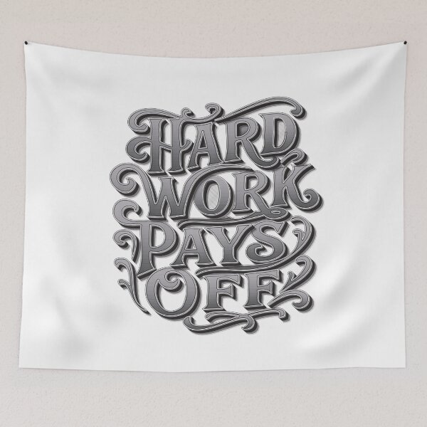 Item preview, Hard Work Pays Off Vintage Typography designed and sold by Tong4130.