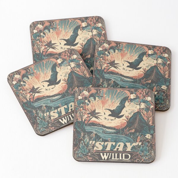 Item preview,  Stay Wild Deer Adventure Inspirational Art designed and sold by Happyfreedom.