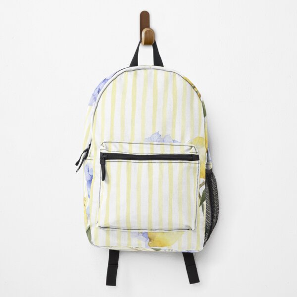 Item preview, Mediterranean Stripes and Lemons - Yellow and Blue Design designed and sold by NitaBG.