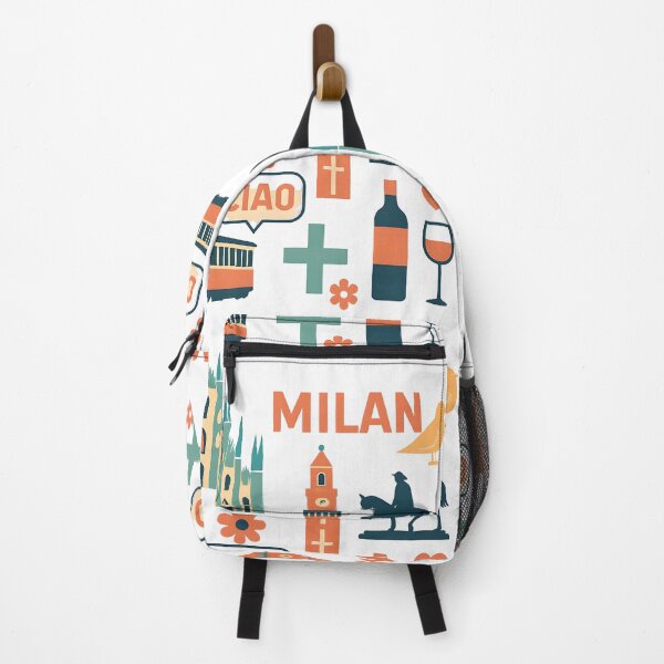Item preview, Colorful Milan Italy Travel Icons designed and sold by Gaby112703.
