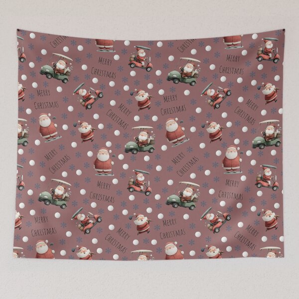 Item preview, Golfing Santa on Rose Taupe designed and sold by KSimpson838.