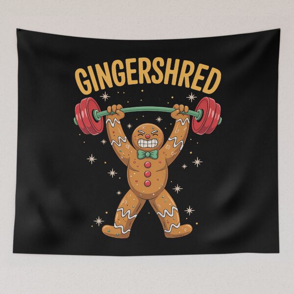 Item preview, Funny Gingerbread Gym Bodybuilding Christmas designed and sold by WalshDrawnLaugh.