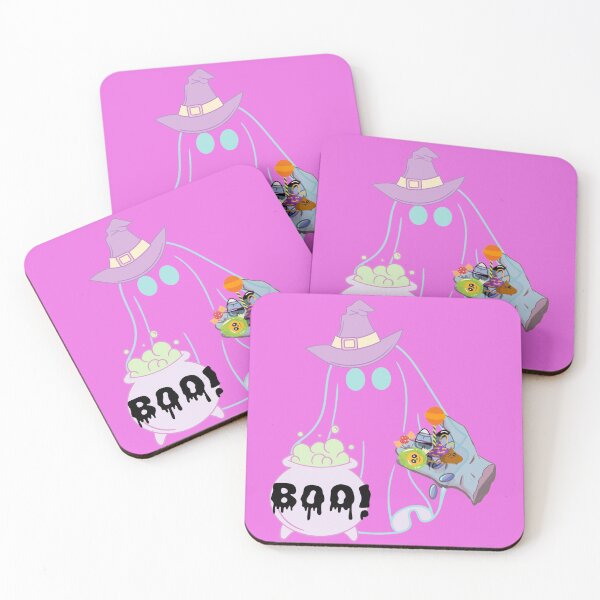Item preview, Cute Ghost wearing purple Hat trick or treating designed and sold by 8Q8 Style.