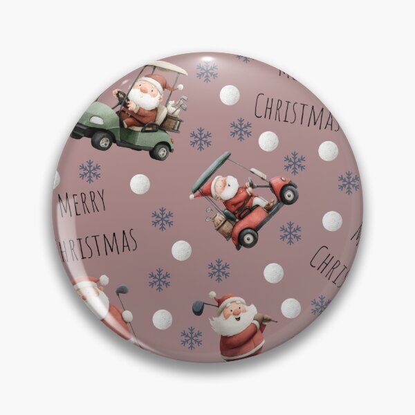 Item preview, Golfing Santa on Grayish Pink designed and sold by KSimpson838.