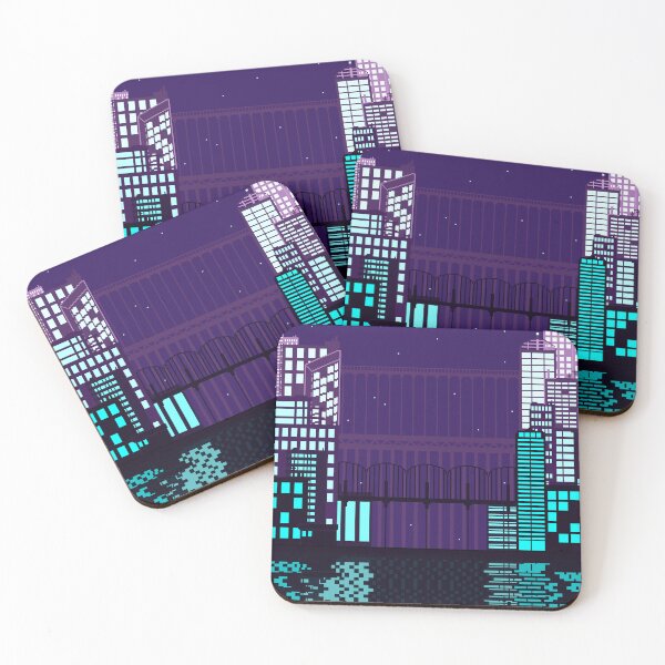 Item preview, Purple Nighttime City Skyline designed and sold by martinimagician.