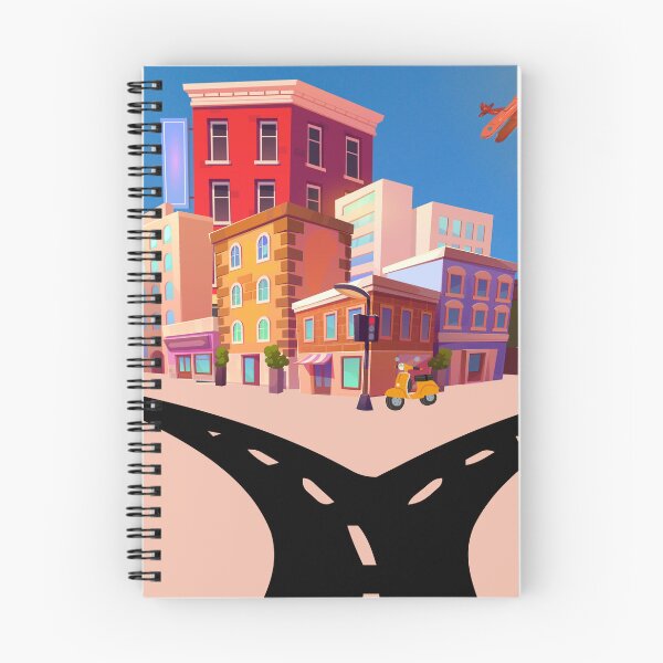 Item preview, Diverging Road Between Buildings at Sky designed and sold by Saragoza.