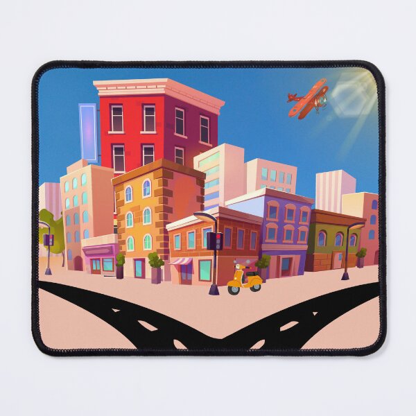 Item preview, Diverging Road Between Buildings at Sky designed and sold by Saragoza.