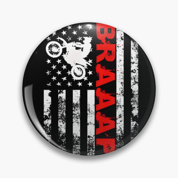 Item preview, Braaap Vintage USA American Flag Dirt Bike 		 designed and sold by pjxomokxnka49.