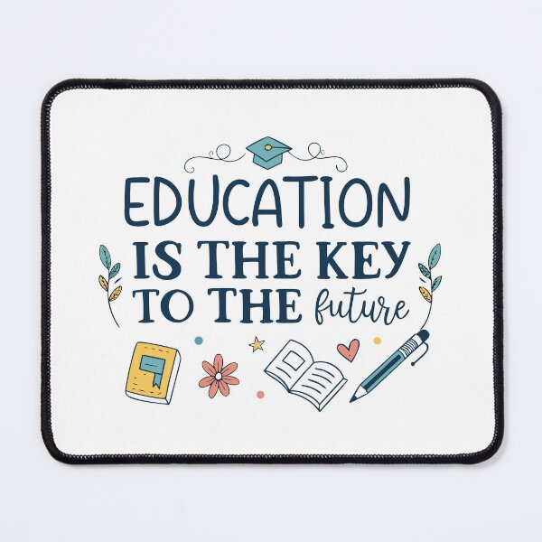 Item preview, Education Is the Key to the Future – Inspirational Quote Typography Design designed and sold by VividOrganica.