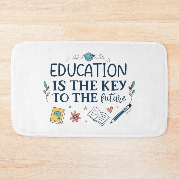 Item preview, Education Is the Key to the Future – Inspirational Quote Typography Design designed and sold by VividOrganica.