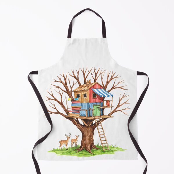 Item preview, Watercolor Treehouse with Forest Animals designed and sold by TeeARTHY.