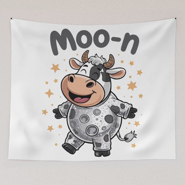 Item preview, Moo-n - Cute Astronaut Cow designed and sold by Alchemy Void.