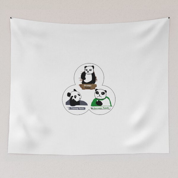 Item preview, 3 In 1 Pandas Meme  designed and sold by Belkisallen.