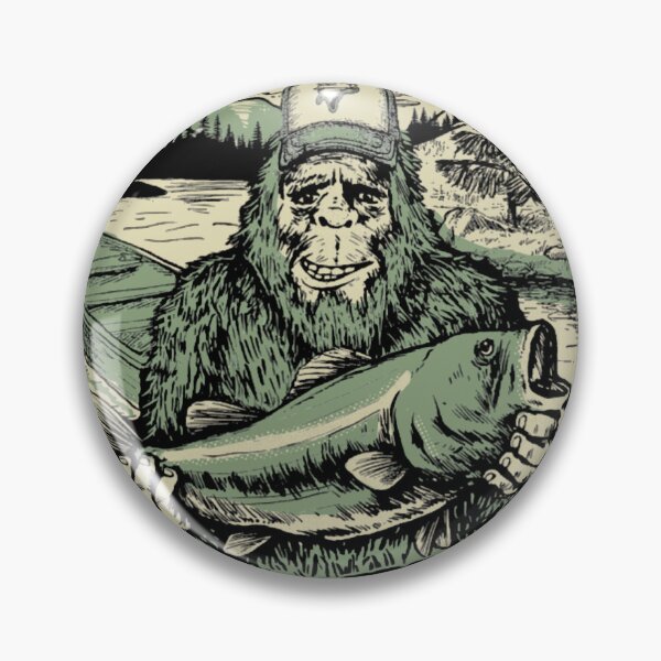 Item preview, Bassquatch! Funny Bigfoot Sasquatch &amp; Bass Fishing Illustration designed and sold by DENISEBRITSCH.
