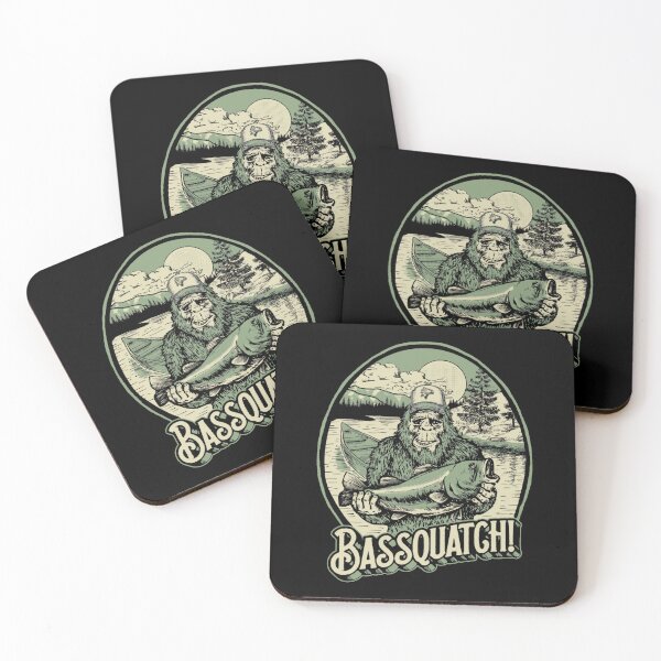 Item preview, Bassquatch! Funny Bigfoot Sasquatch &amp; Bass Fishing Illustration designed and sold by DENISEBRITSCH.