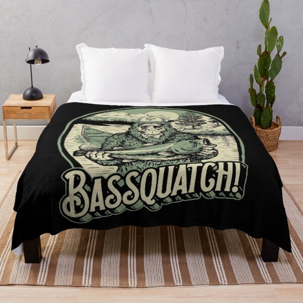 Item preview, Bassquatch! Funny Bigfoot Sasquatch & Bass Fishing Illustration designed and sold by DENISEBRITSCH.