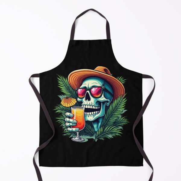 Item preview, Tropical Skull - Cool skull with cocktail and sunglasses designed and sold by Hans-Design.