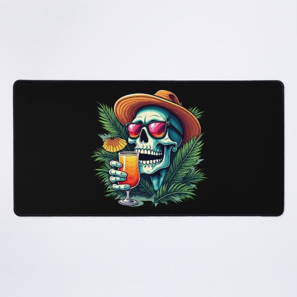 Item preview, Tropical Skull - Cool skull with cocktail and sunglasses designed and sold by Hans-Design.