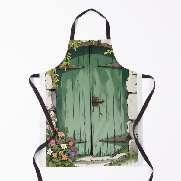 Item preview, Rustic Green Cottage Door with Flowers designed and sold by Sandy's Cheeky Studio.